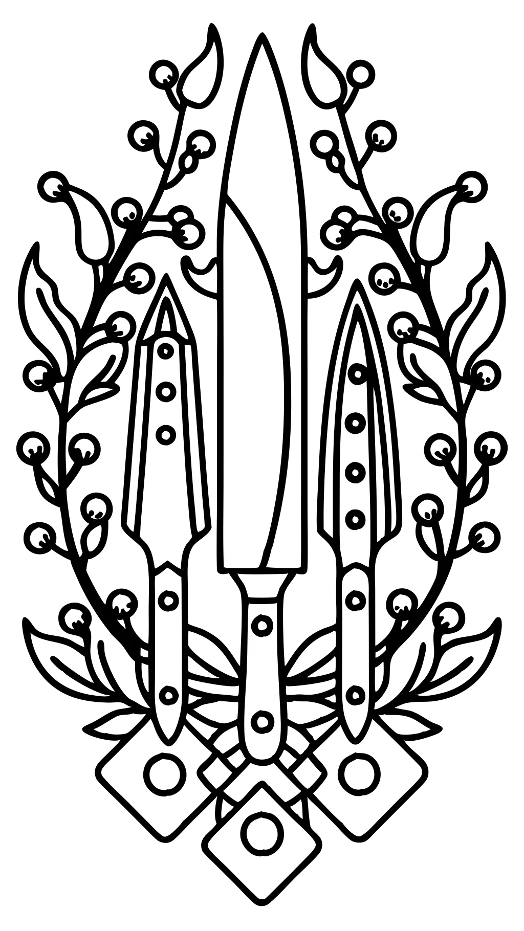 coloring pages knife